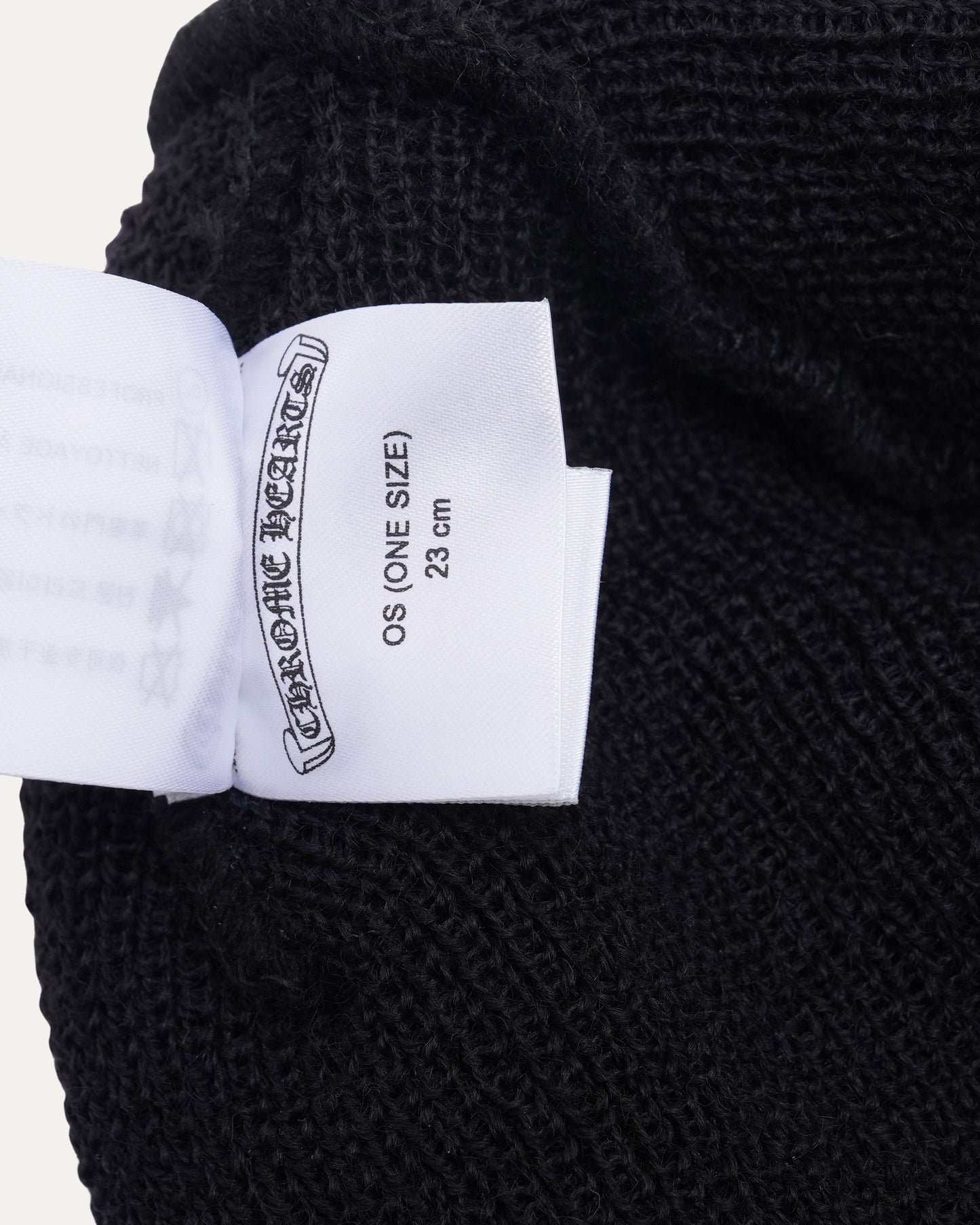 Tonal Plus Cross Embroidered Wool Beanie