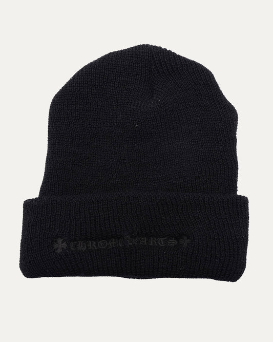 Tonal Plus Cross Embroidered Wool Beanie