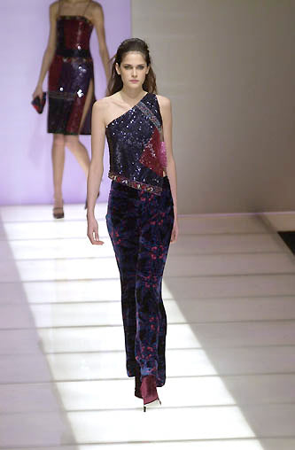 FW 2000 Sequined Asymmetrical Top