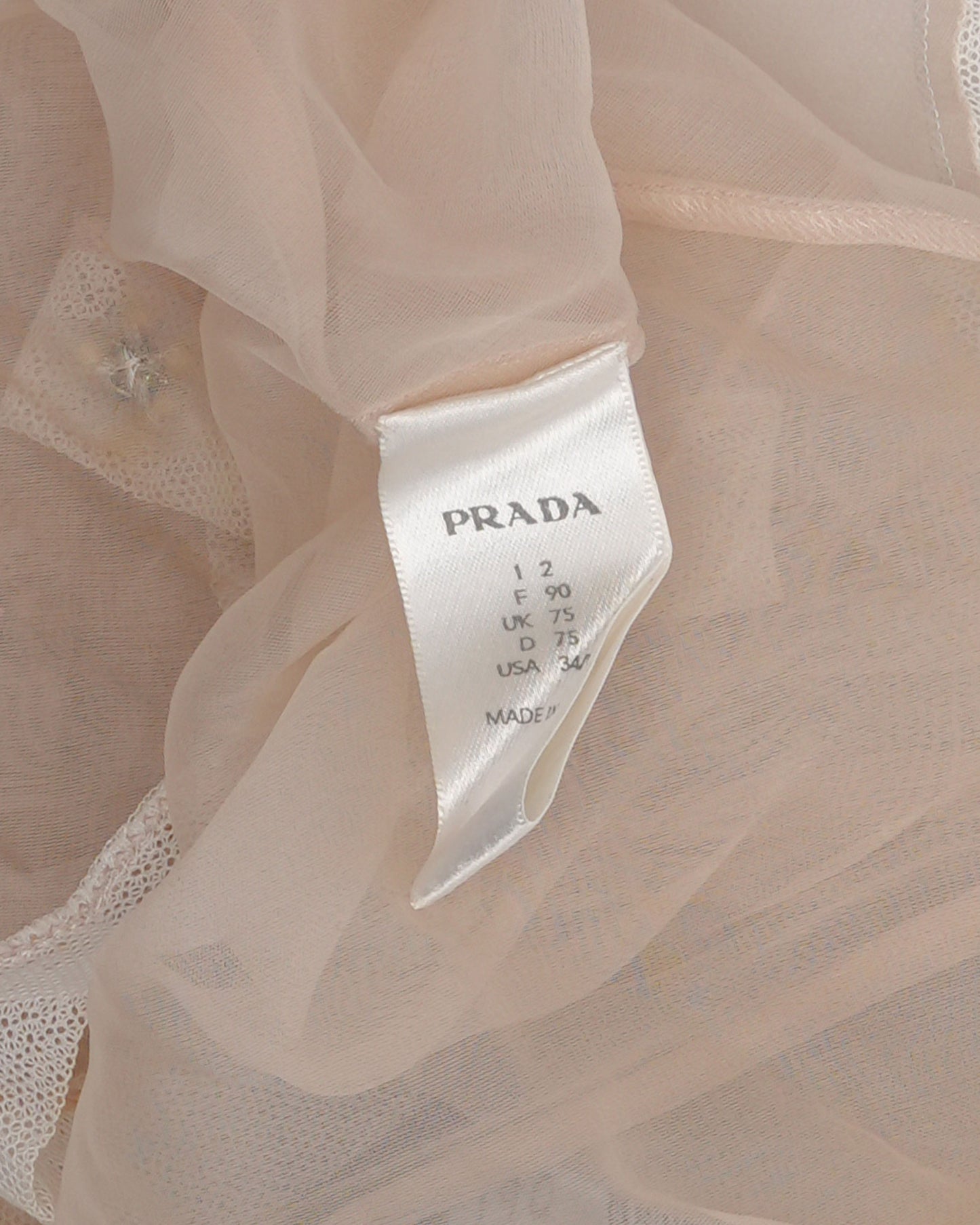 2004 Tulle Top With Beaded Embellishment