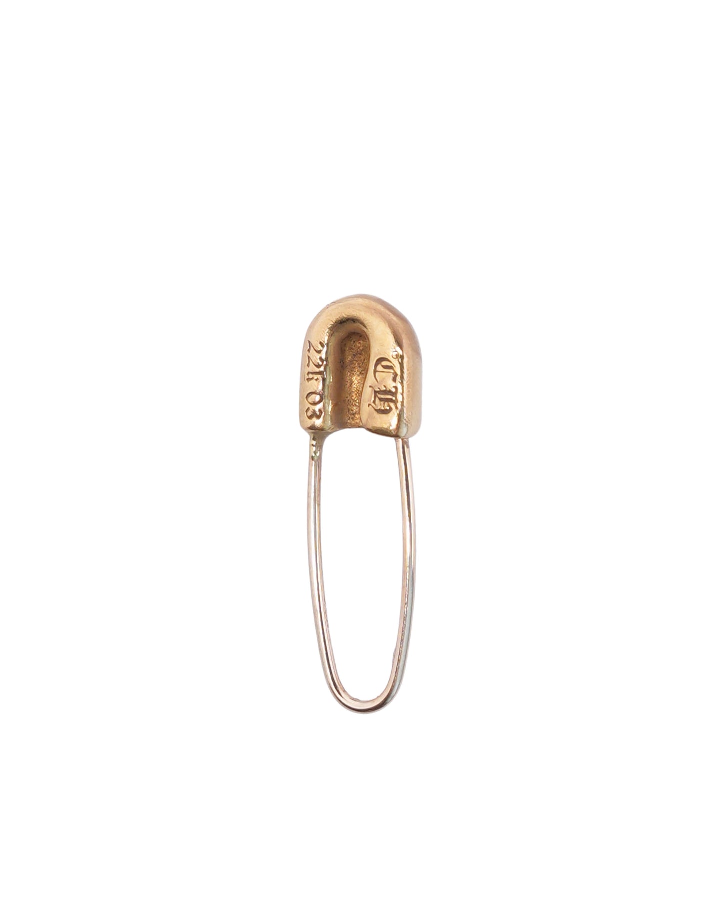 22k Gold Safety Pin