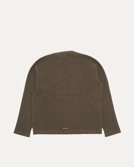 Cashmere Blend Vine Dagger Embroidered Crewneck Sweater