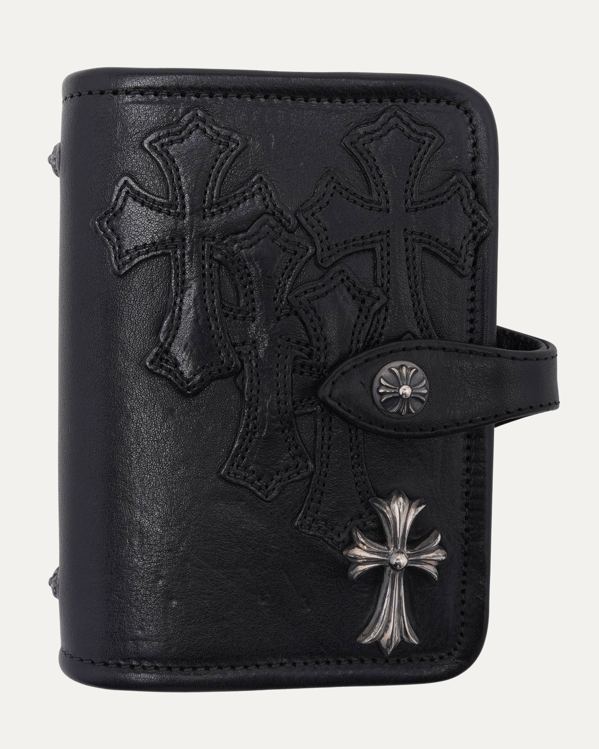 Embellished Cross Patch Leather Planner