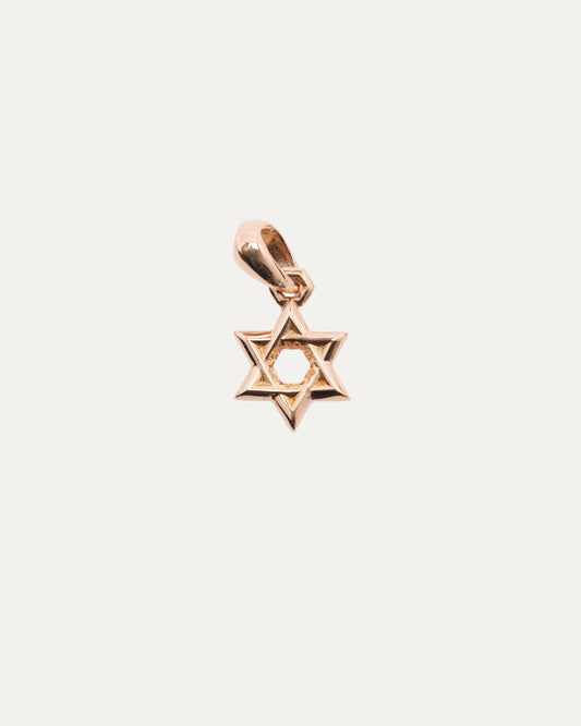 Gold Star of David Pendant