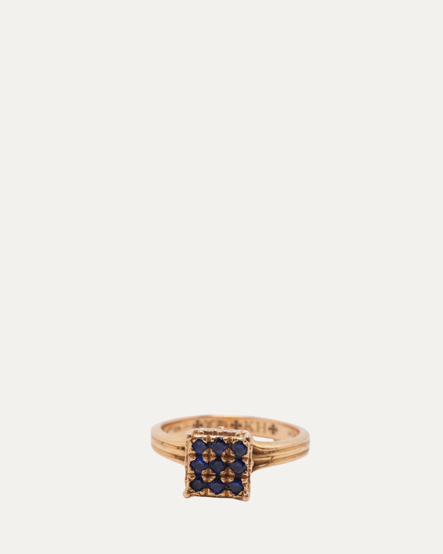 Gold and Sapphire Kate Hudson Butterfly Cross Cocktail Ring