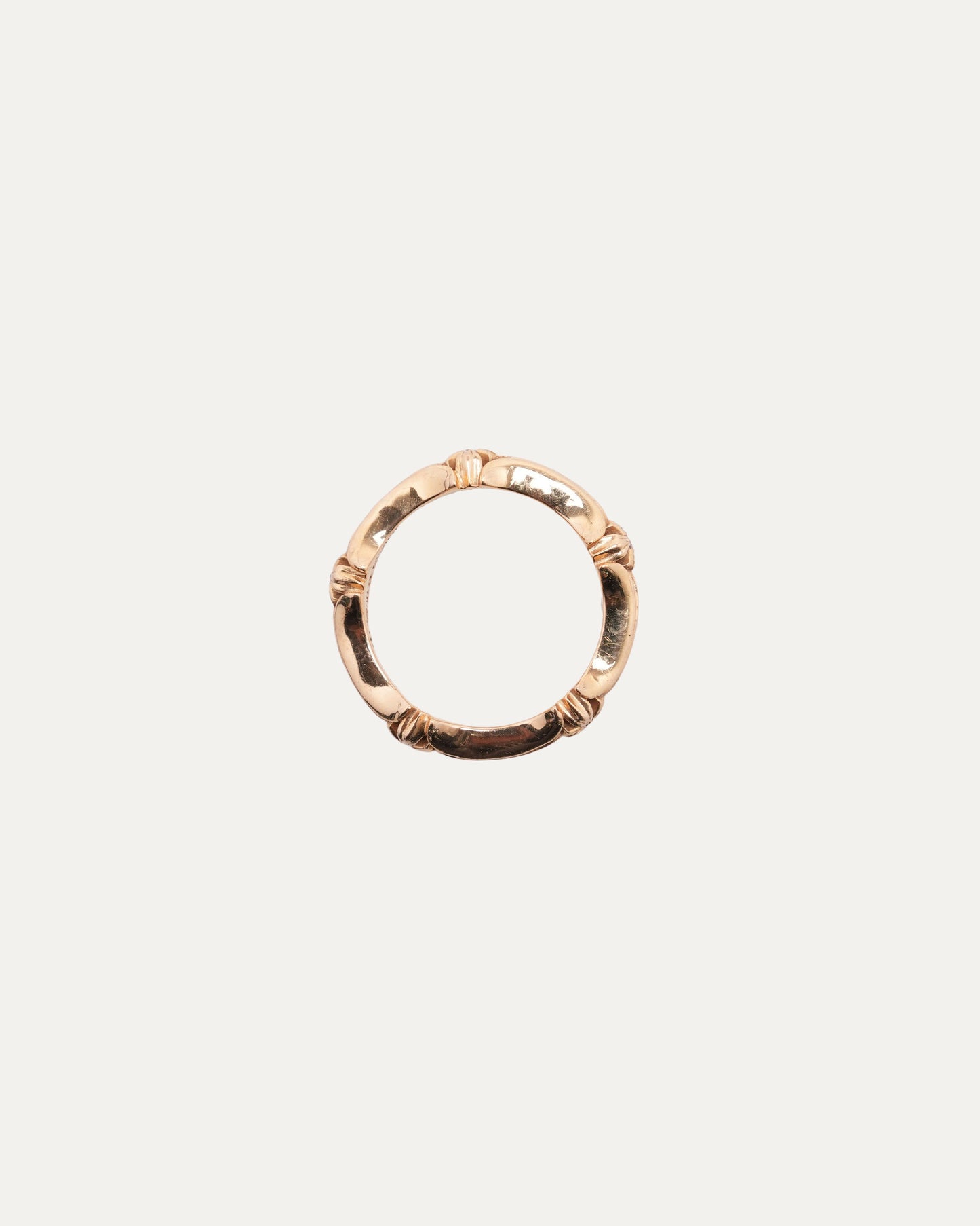 Diamond and Gold Cross Bone Ring