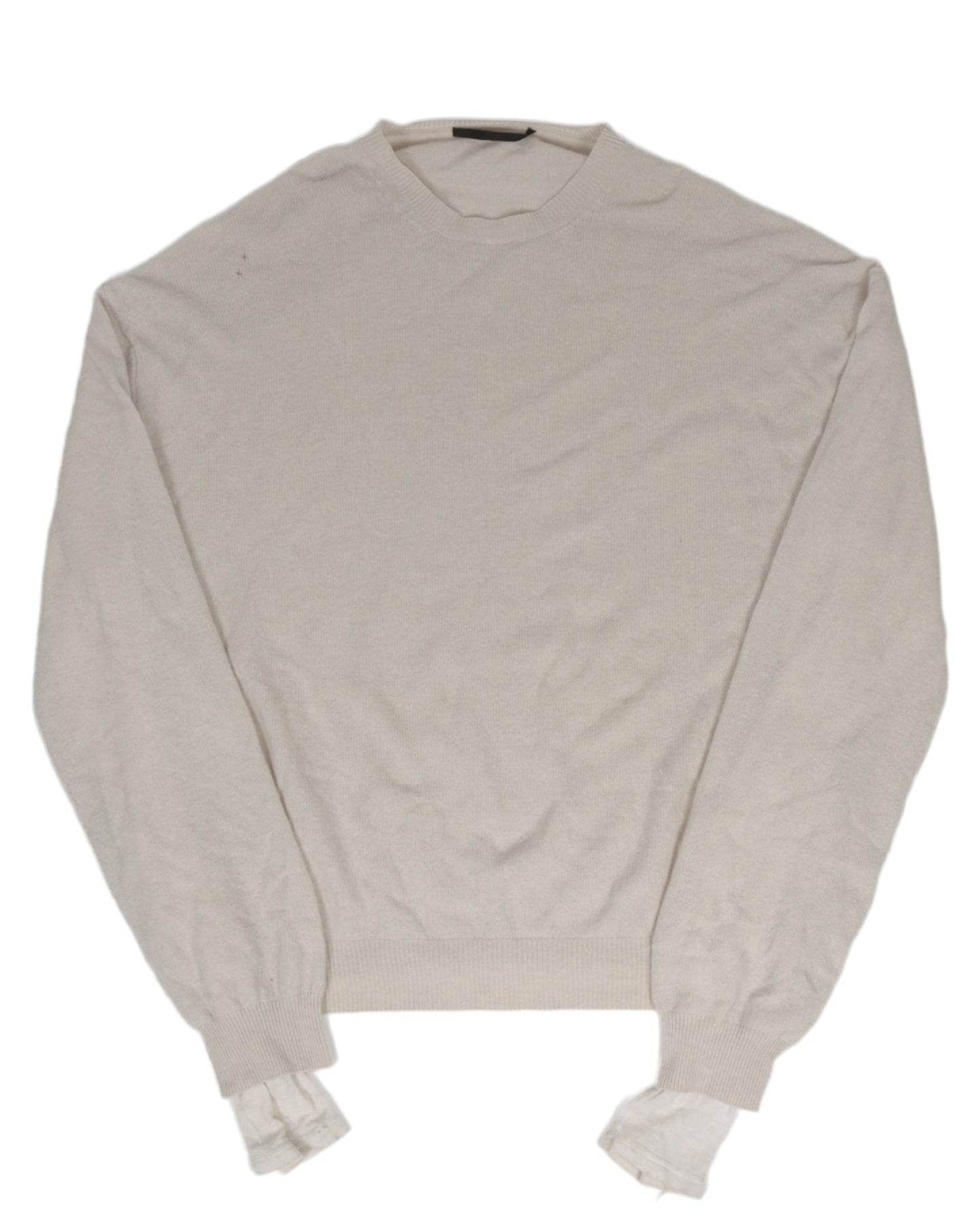 Wool Blend Silk-Lined Sweater