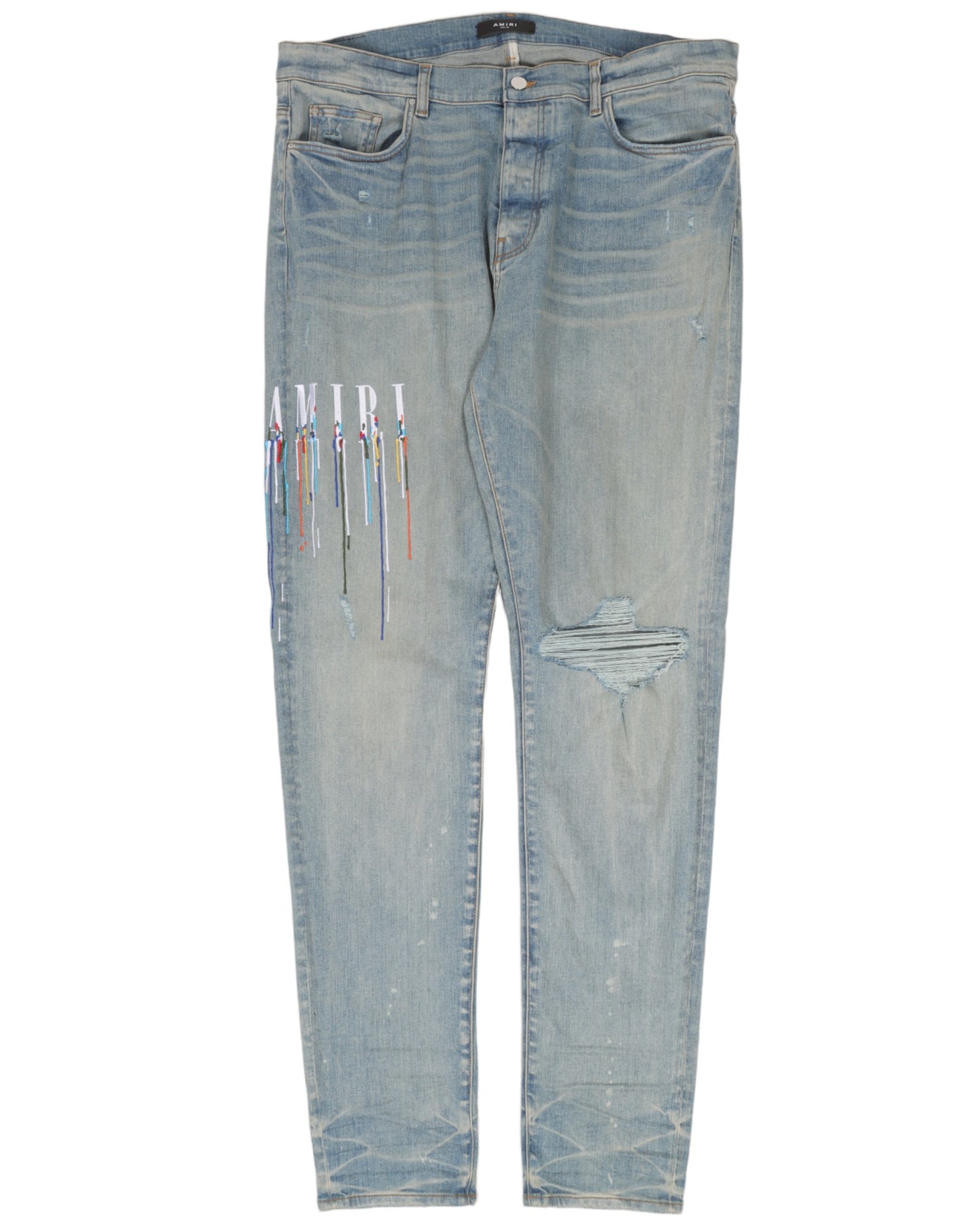 Paint Drip Logo Jeans