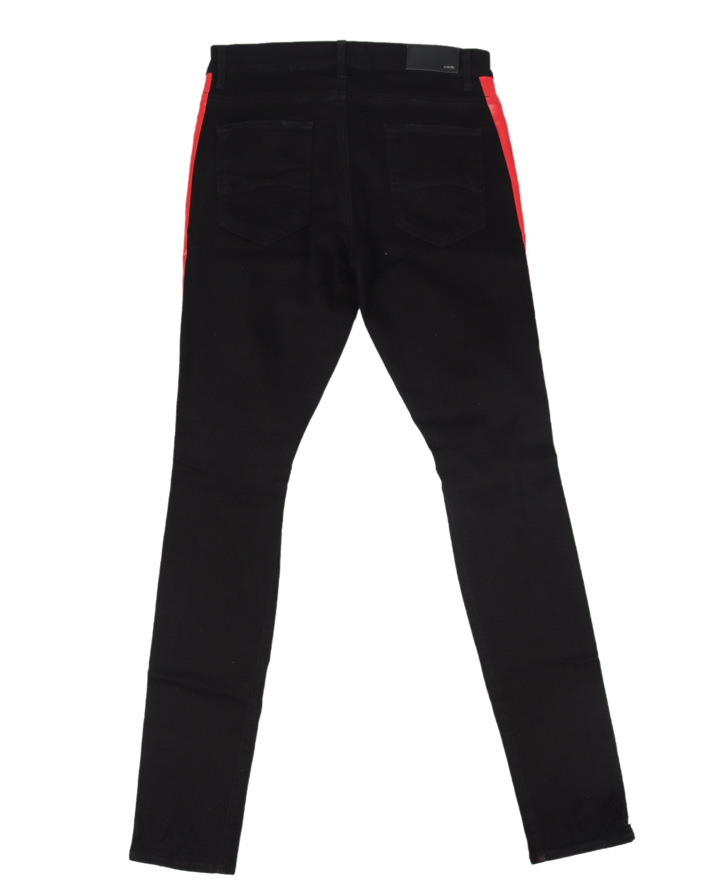 Black Track Denim Red Stripes