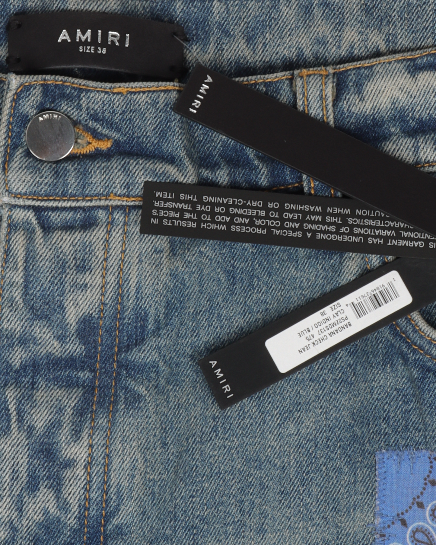 Checkered Bandana Denim