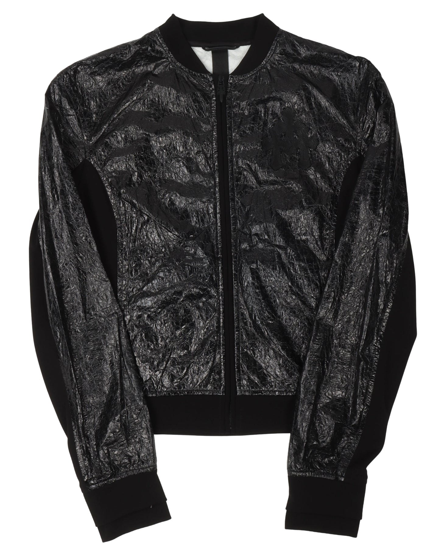 Patient Leather Track Jacket With Leather Cross