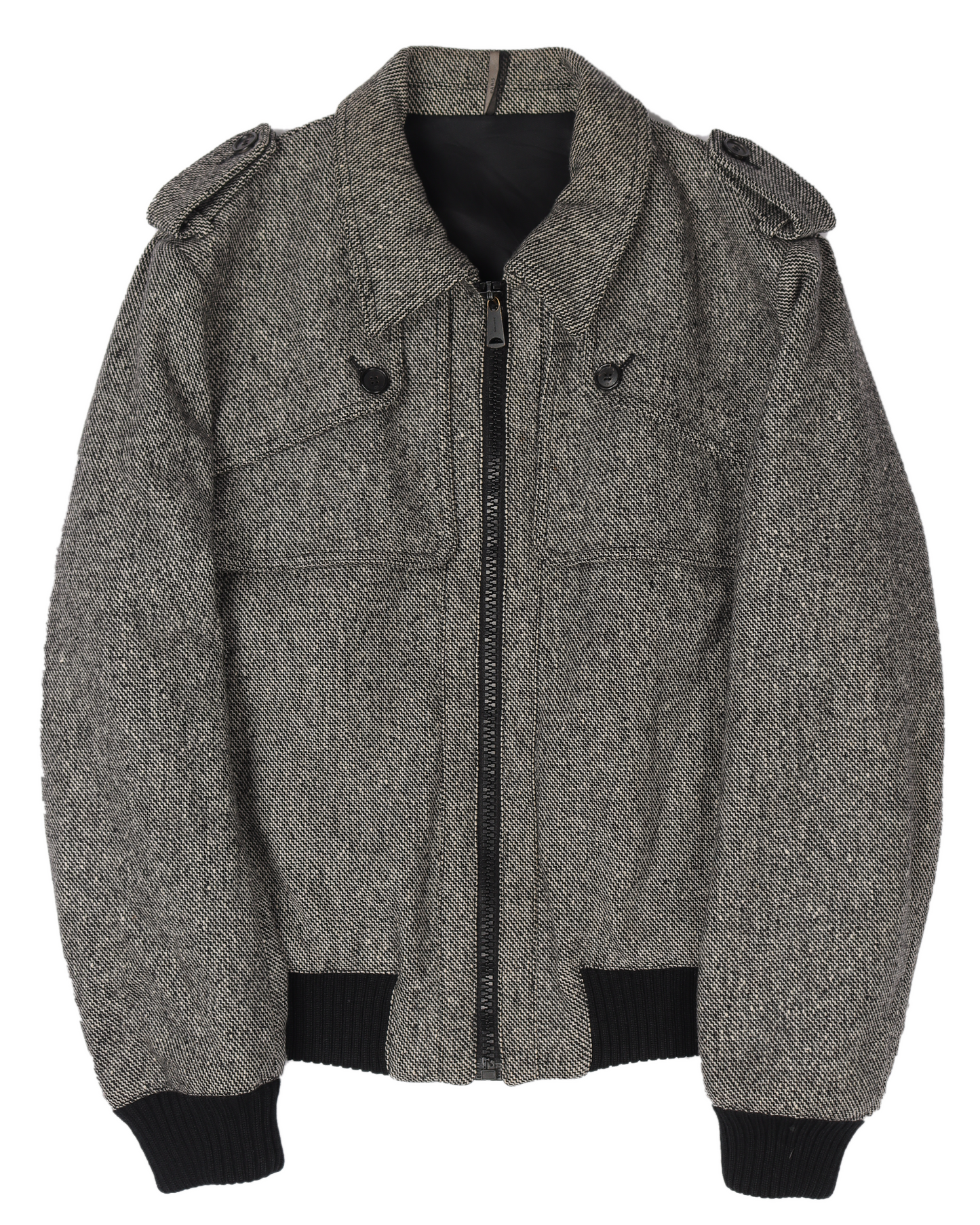 Hedi Slimane Wool Motorcycle Jacket