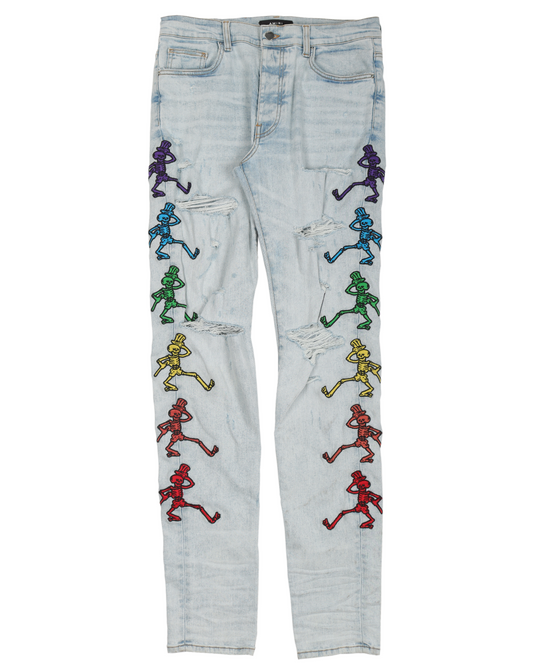 Grateful Dead Distressed Stretch Denim