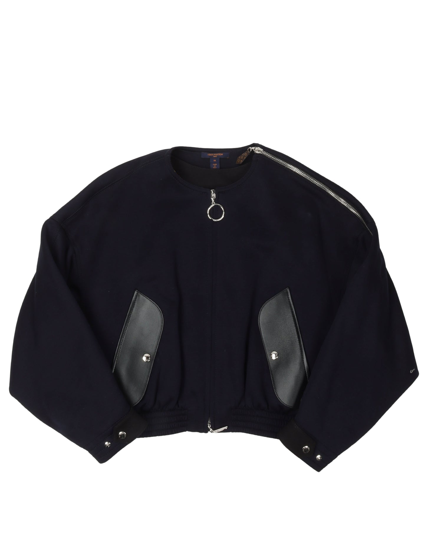 Cropped Shoulder Zip Bomber Jacket