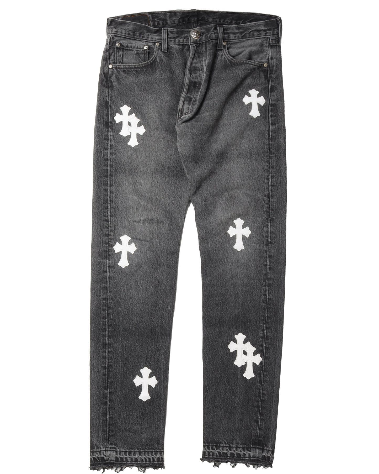 Black Levi Jeans White Crosses