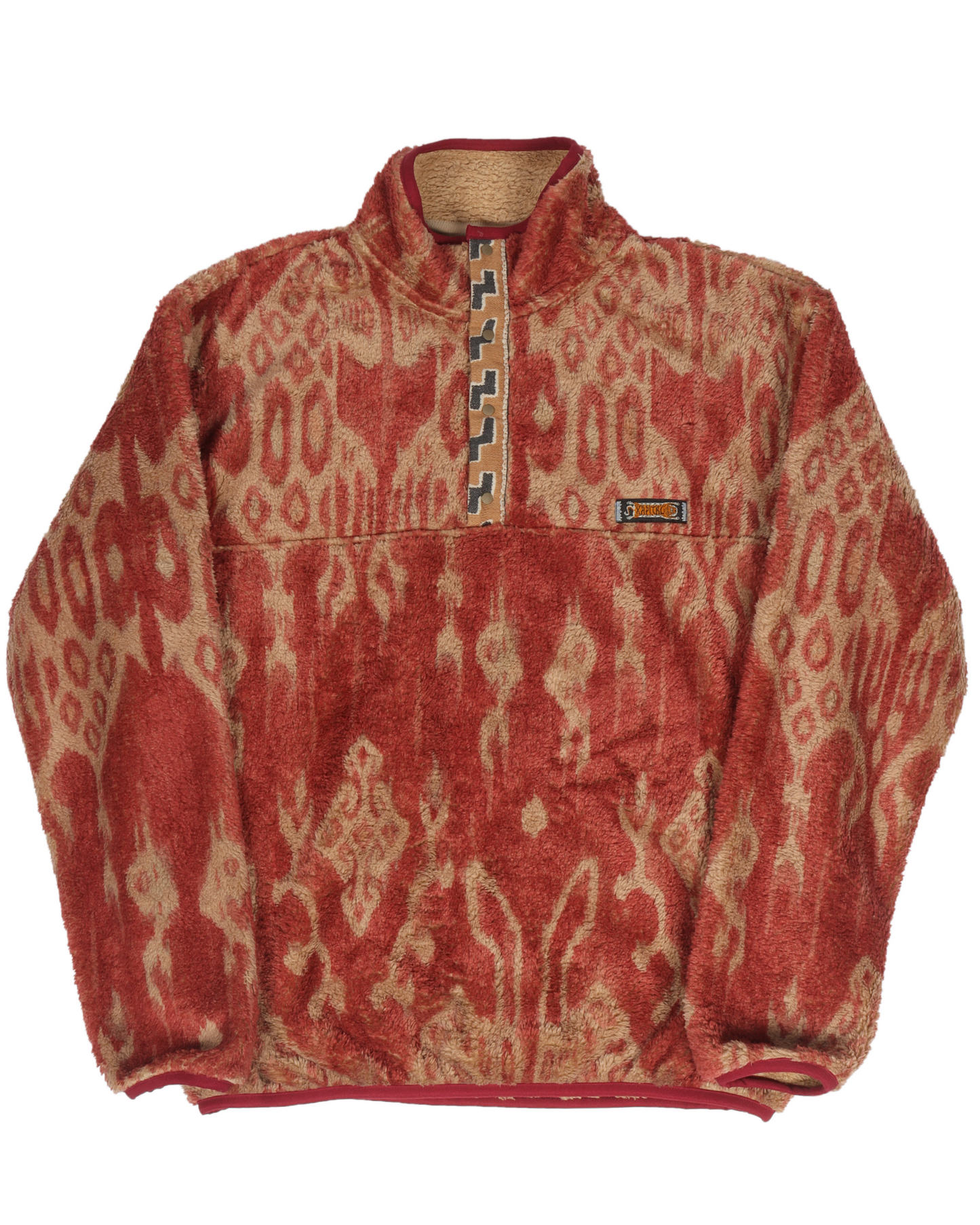 Damask Snap-Button Fleece Jacket