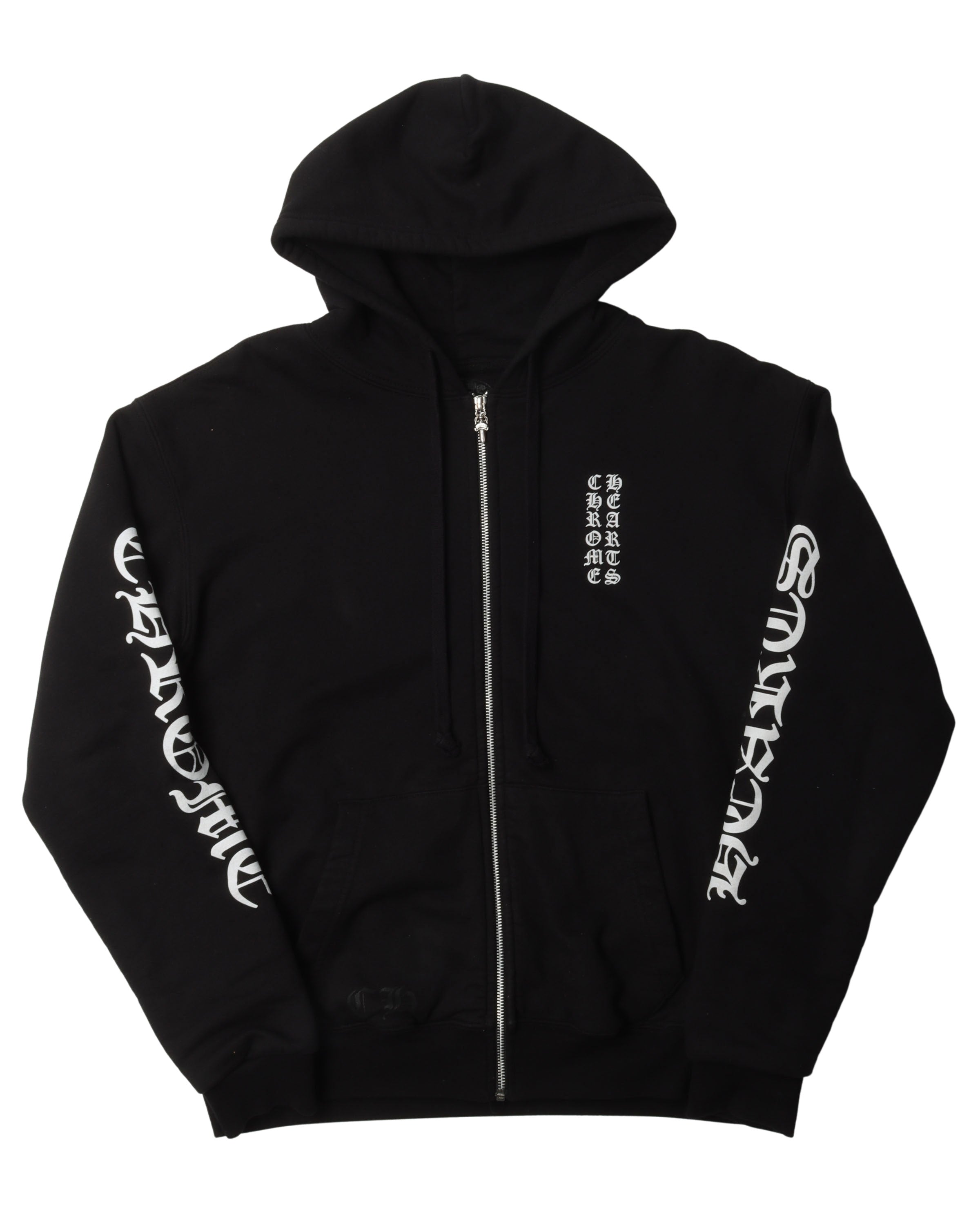 Chrome Hearts Eye Chart Logo Thermal Zip Up Hoodie Chrome Hearts Eye Chart Zip.up