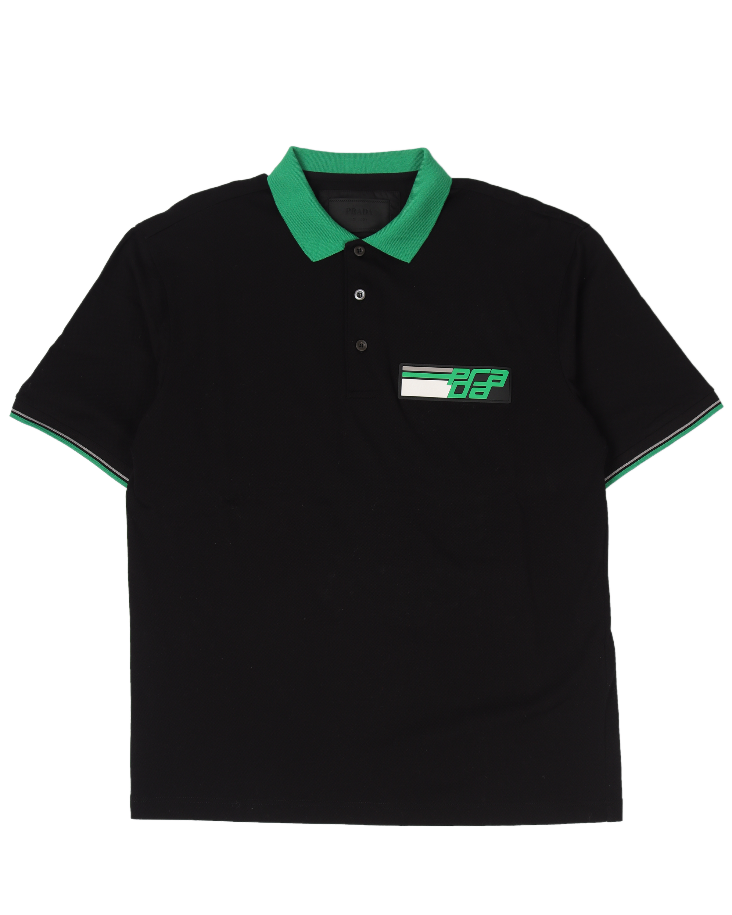 Prada FW18 Rubber Logo Polo Shirt – Justin Reed Prada FW18 Rubber Logo Polo Shirt – Justin Reed