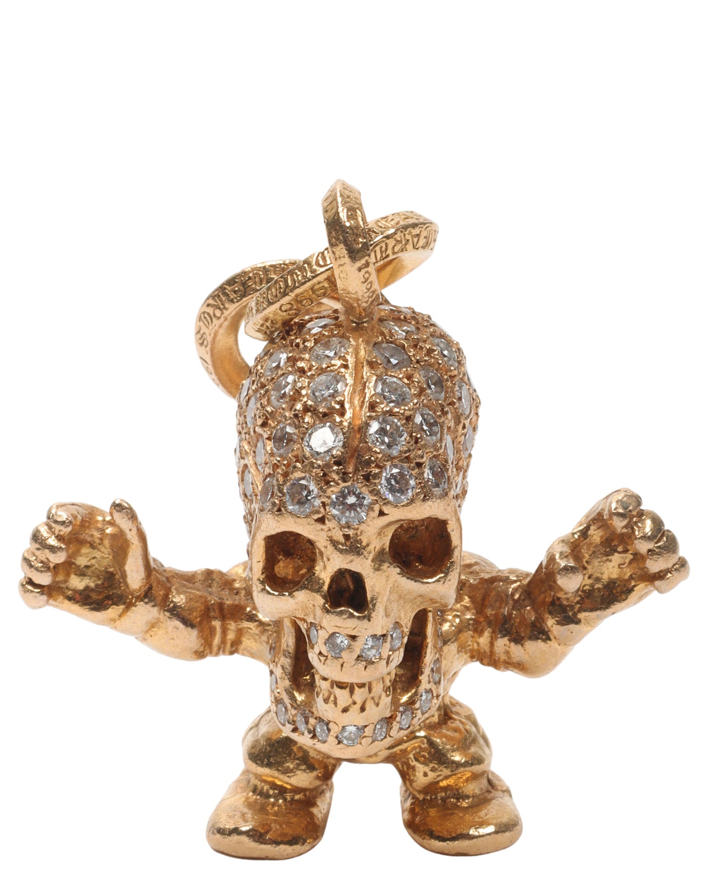 "Harris Teeter" 22k Yellow Gold & Diamond Foti Pendant