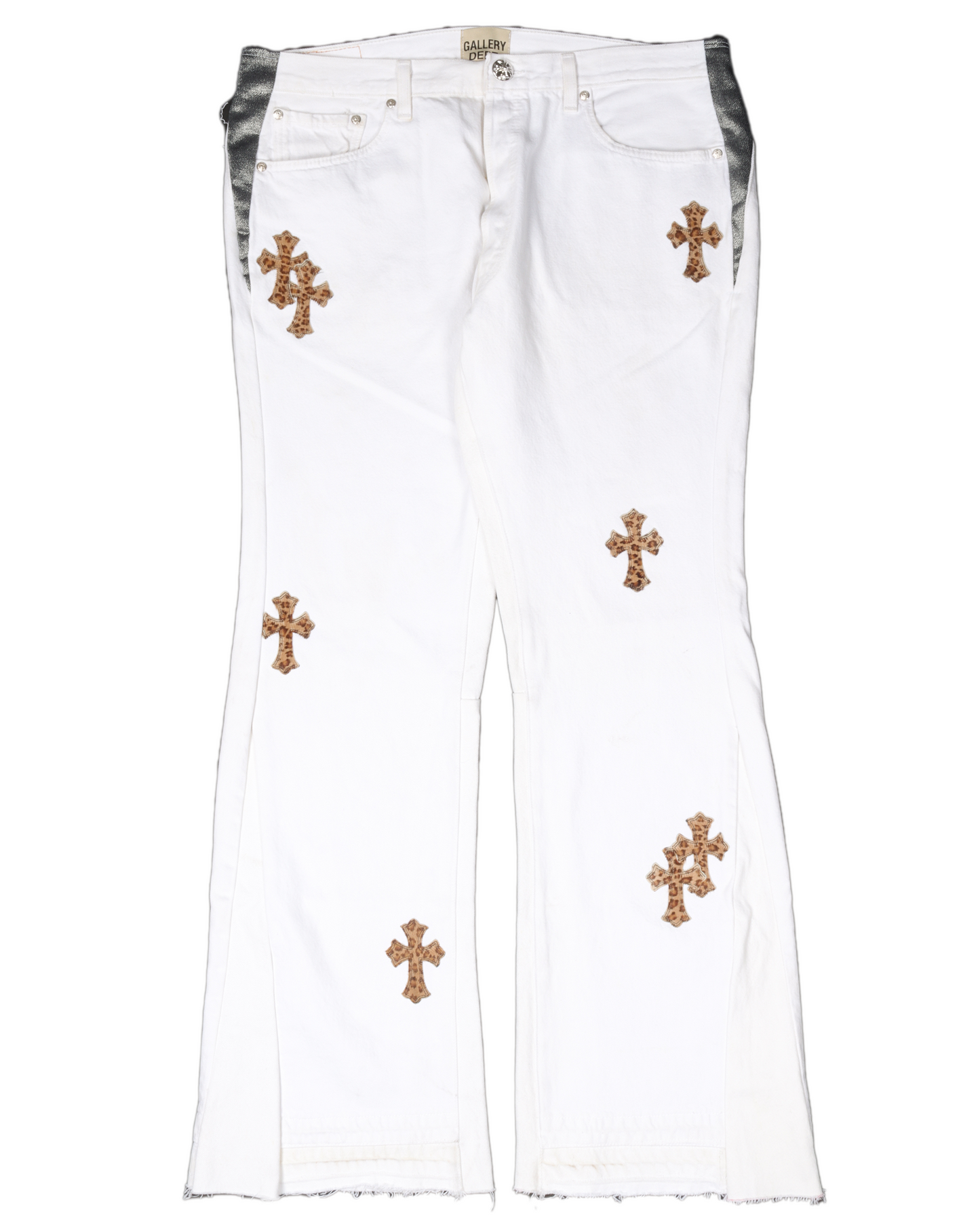 Gallery Dept. "La Flare" Leopard Cross Patch Denim