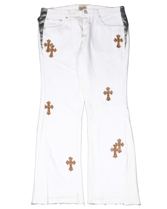 Gallery Dept. "La Flare" Leopard Cross Patch Denim