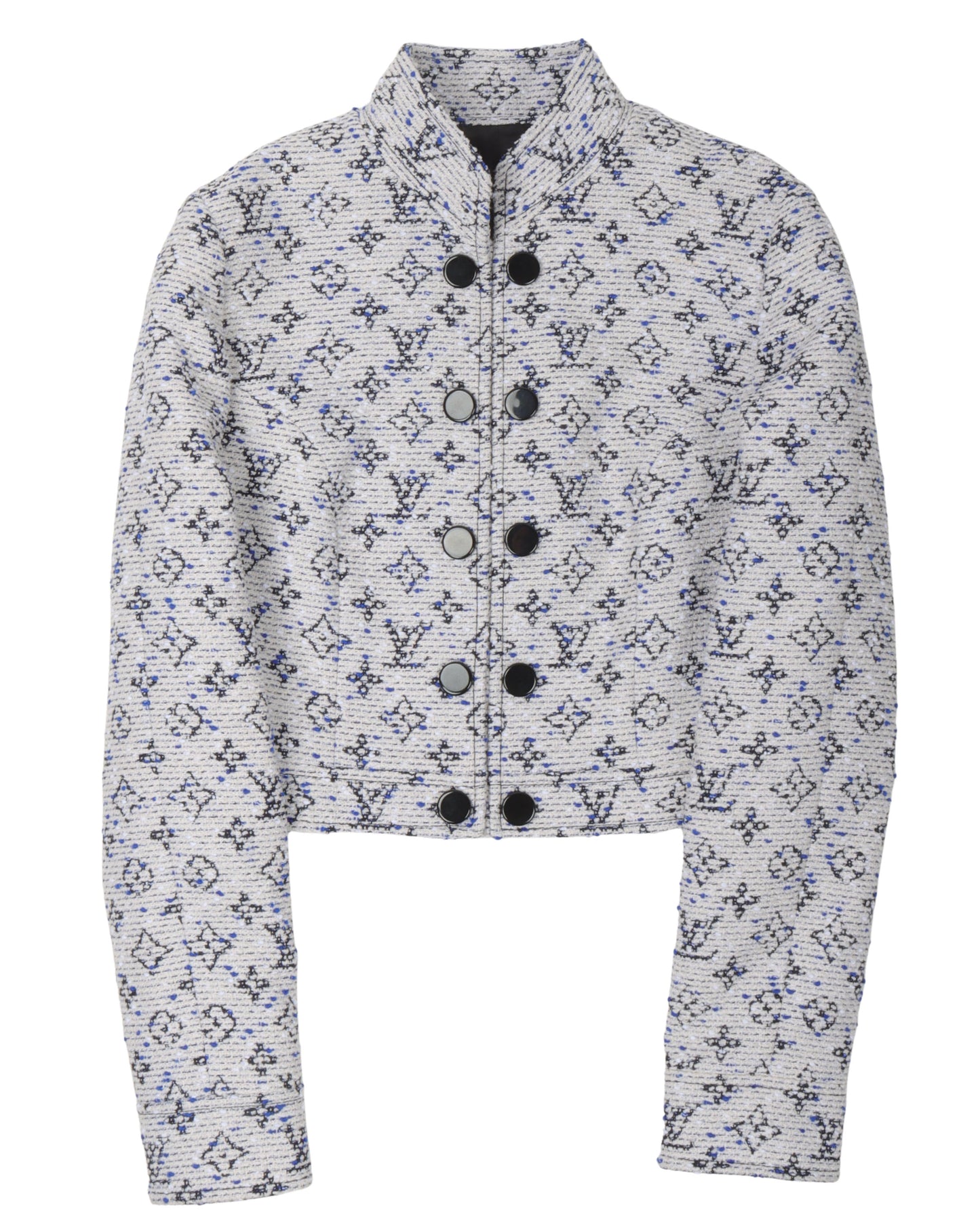 Standing Collar Monogram Suit Jacket