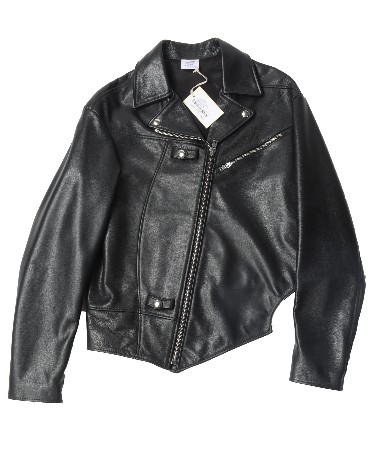 SS20 Asymmetrical Leather Jacket