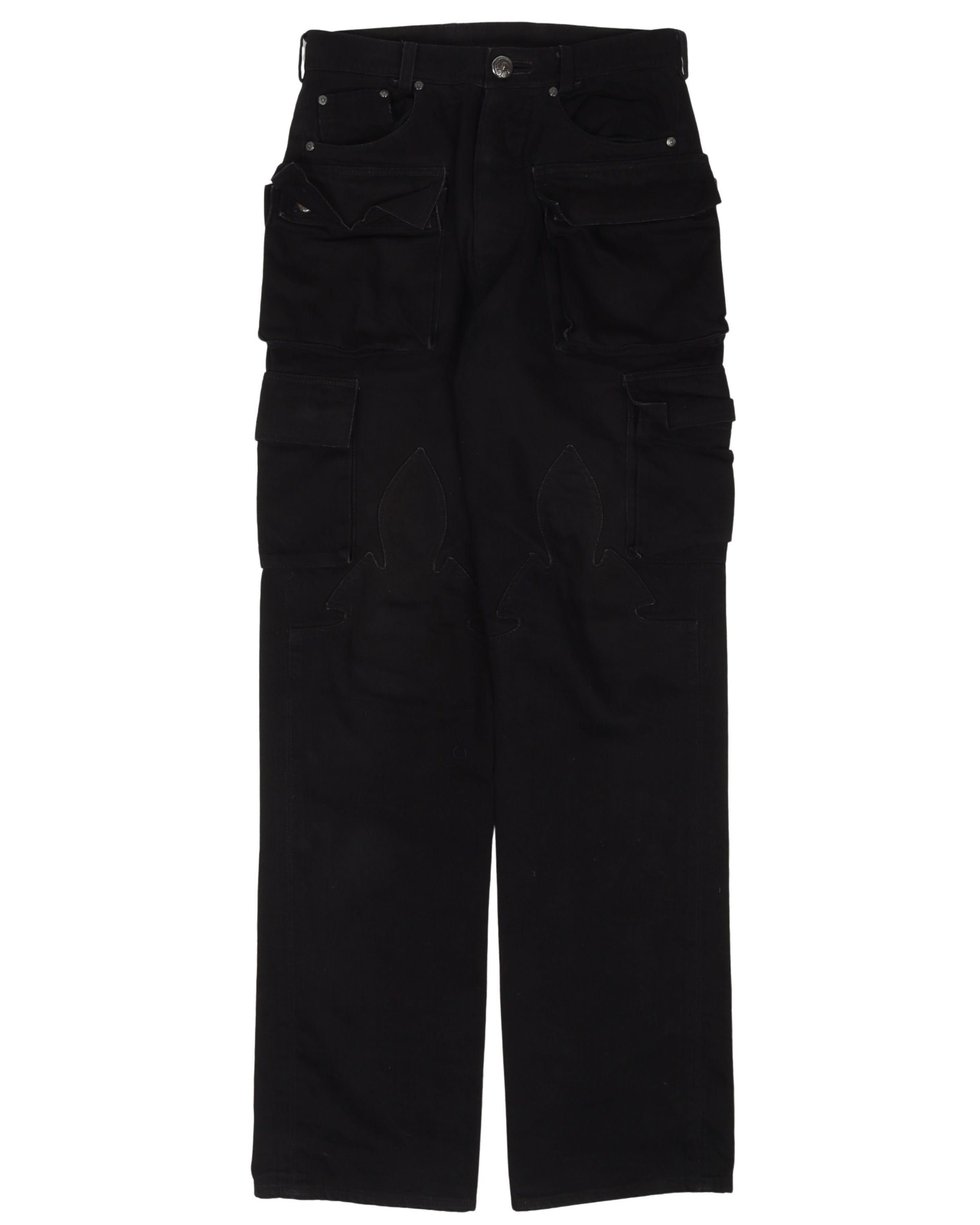 Chrome Hearts Vintage 9-Pocket Fleur Knee Cargo Pants