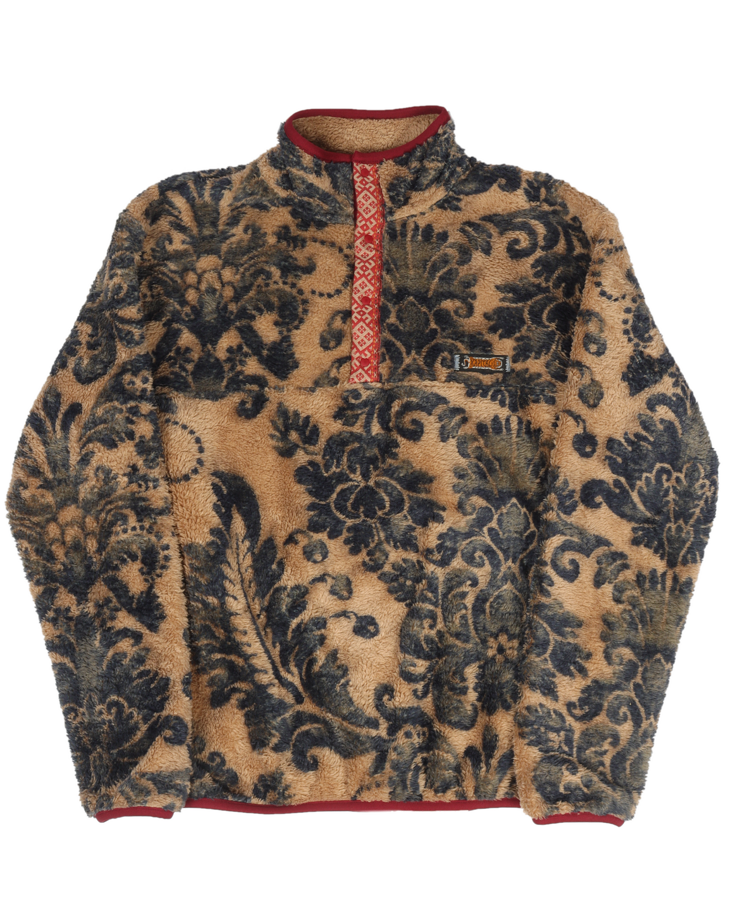 Damask Snap-Button Fleece Jacket