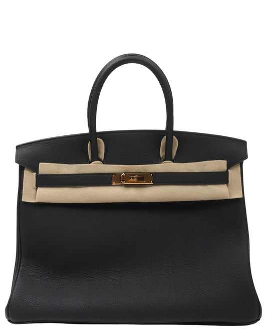 Birkin 35 Togo Calfskin Bag Noir