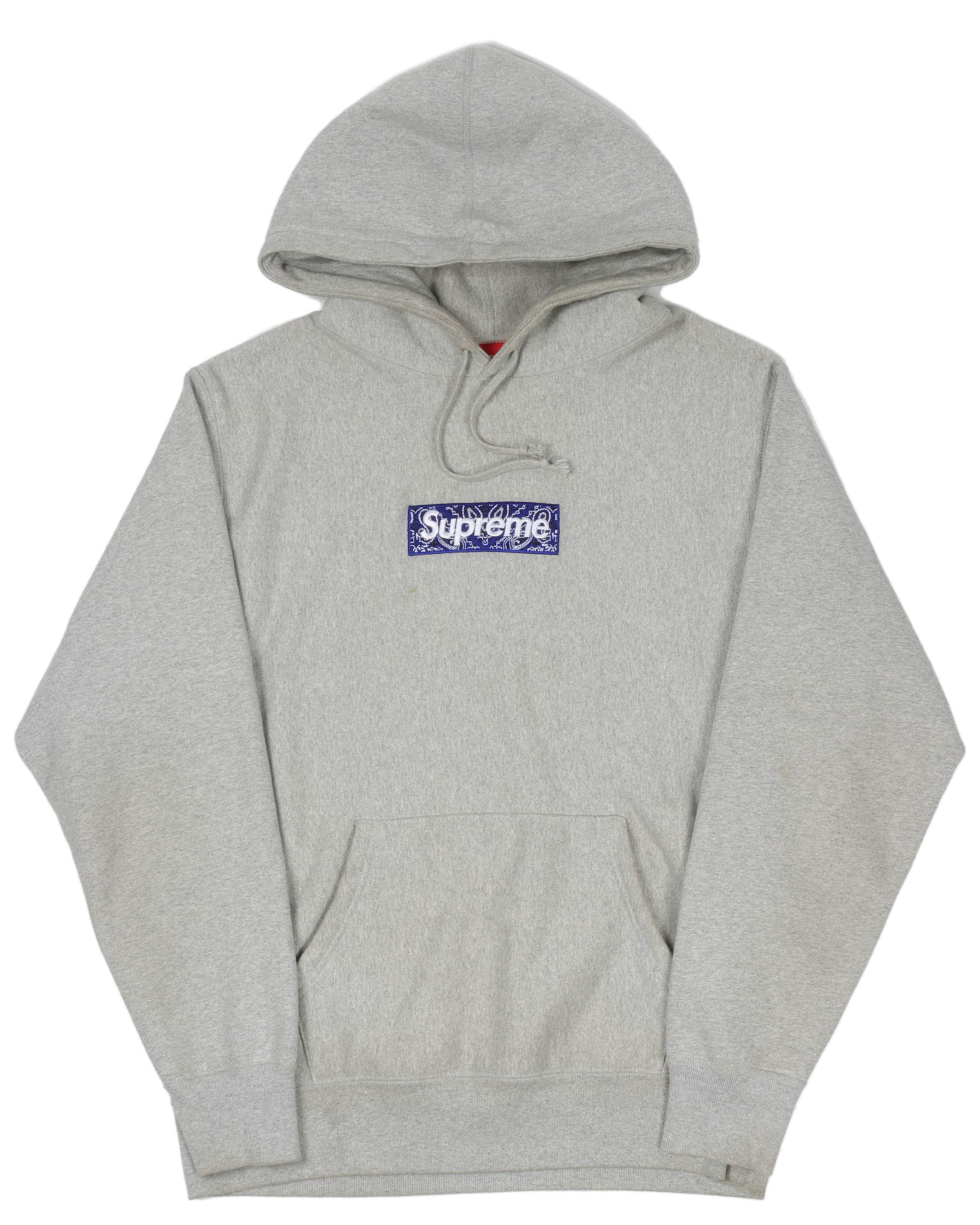 Supreme Queues Up Embroidered Paisley Box Logo Hoodie