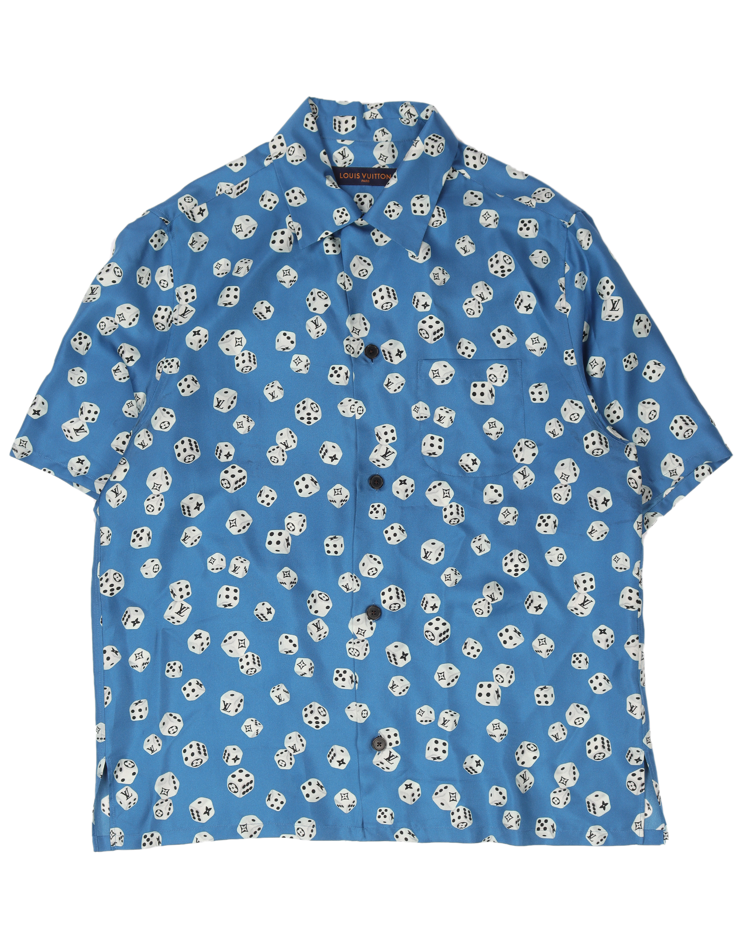 Louis Vuitton 2019 Dice Hawaiian Silk Shirt - Blue Casual Shirts, Clothing  - LOU203270