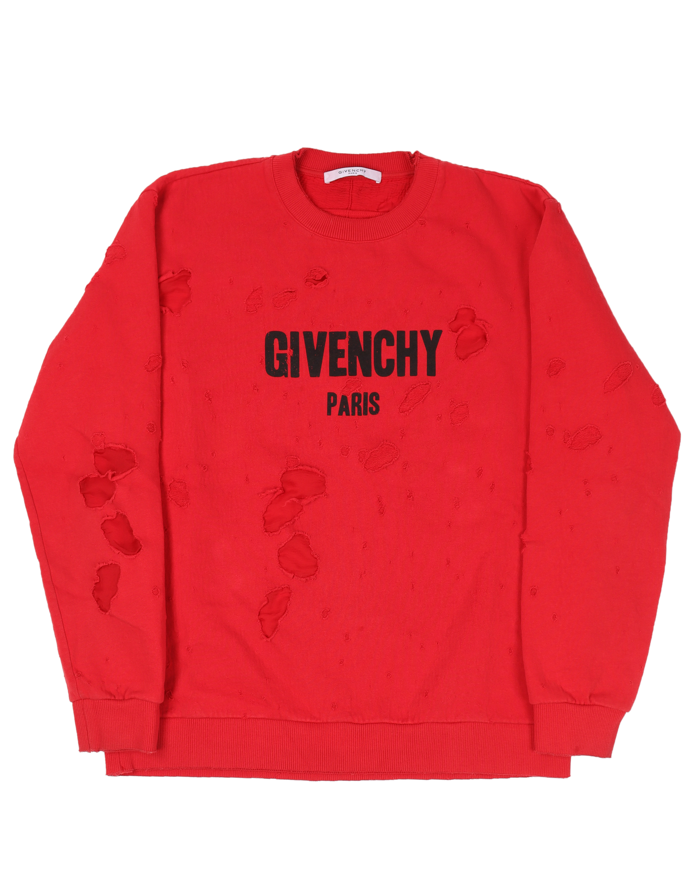 Givenchy distressed top logo sweatshirt