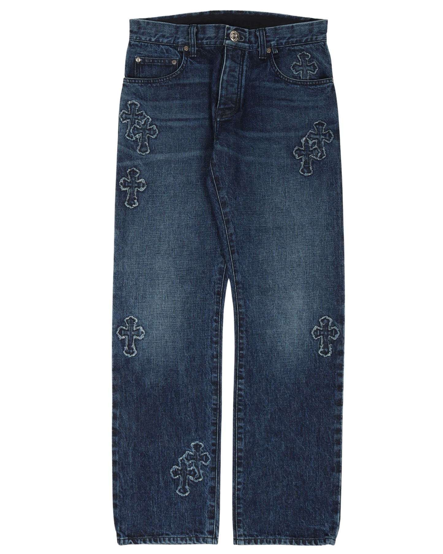 Denim On Denim Patch Jeans