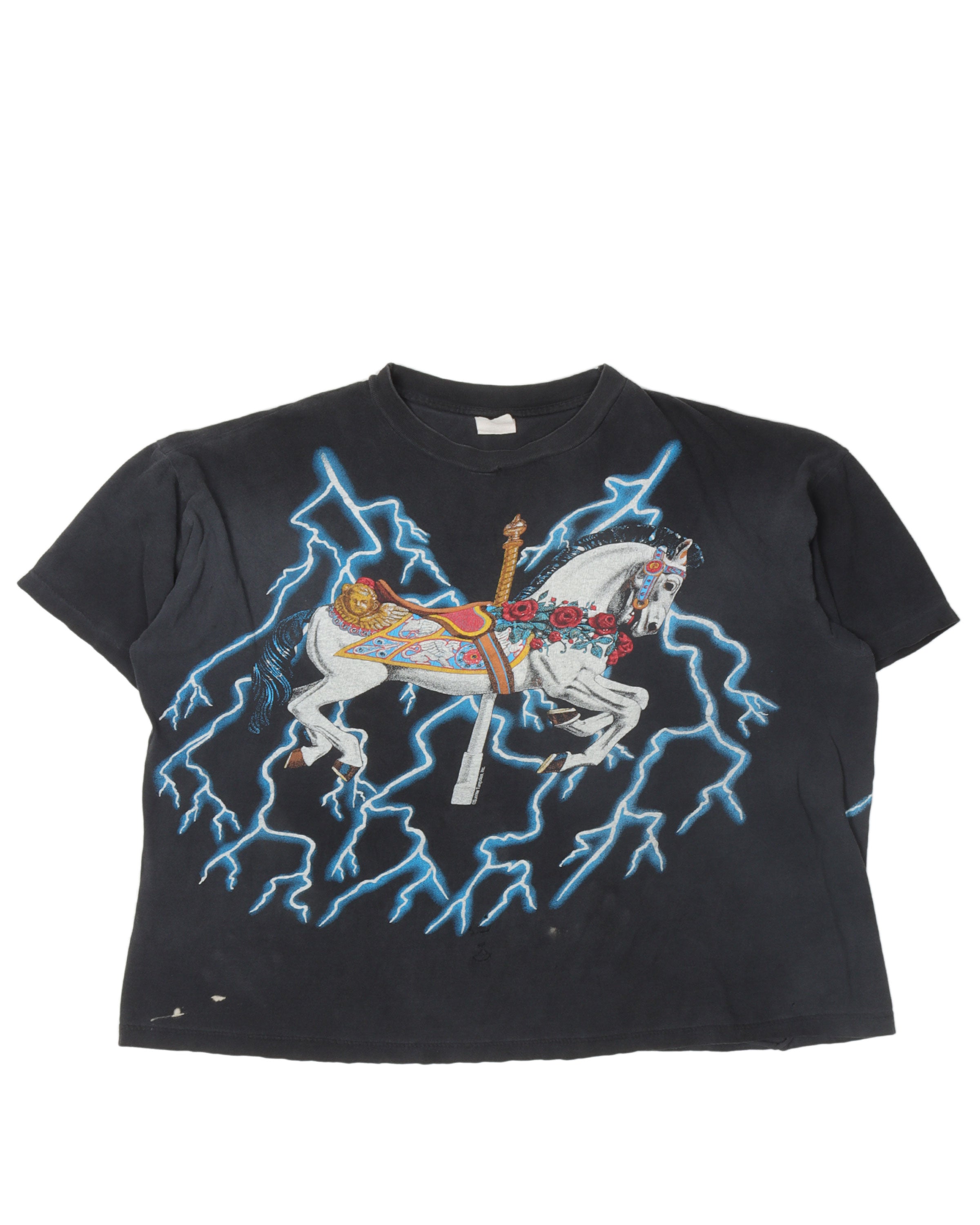 【American Thunder】80s Unicorn  Rose Tシャツ