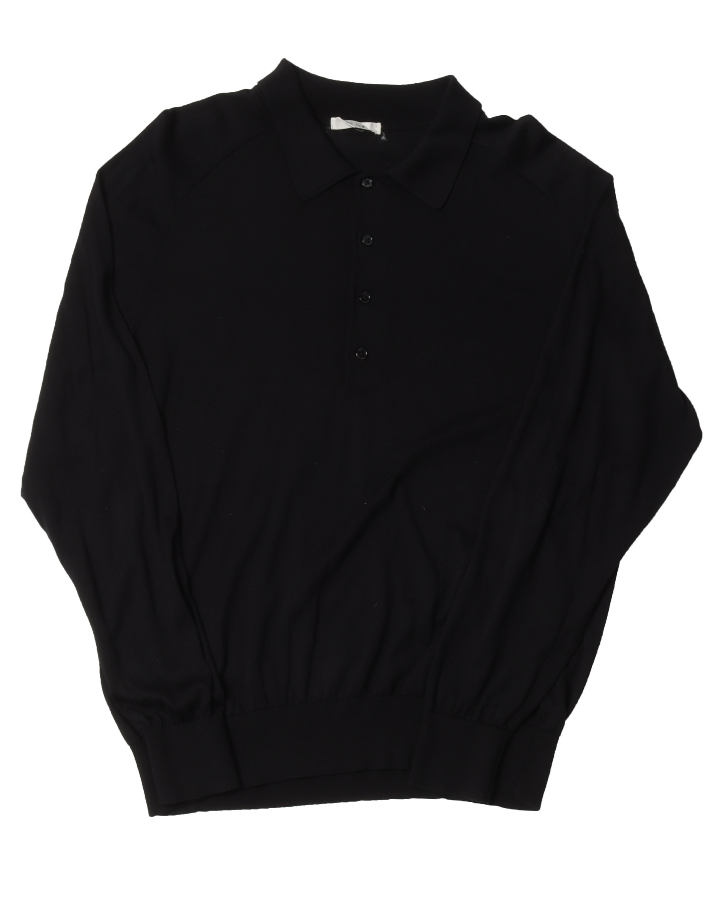 Silk Long Sleeve Polo Shirt