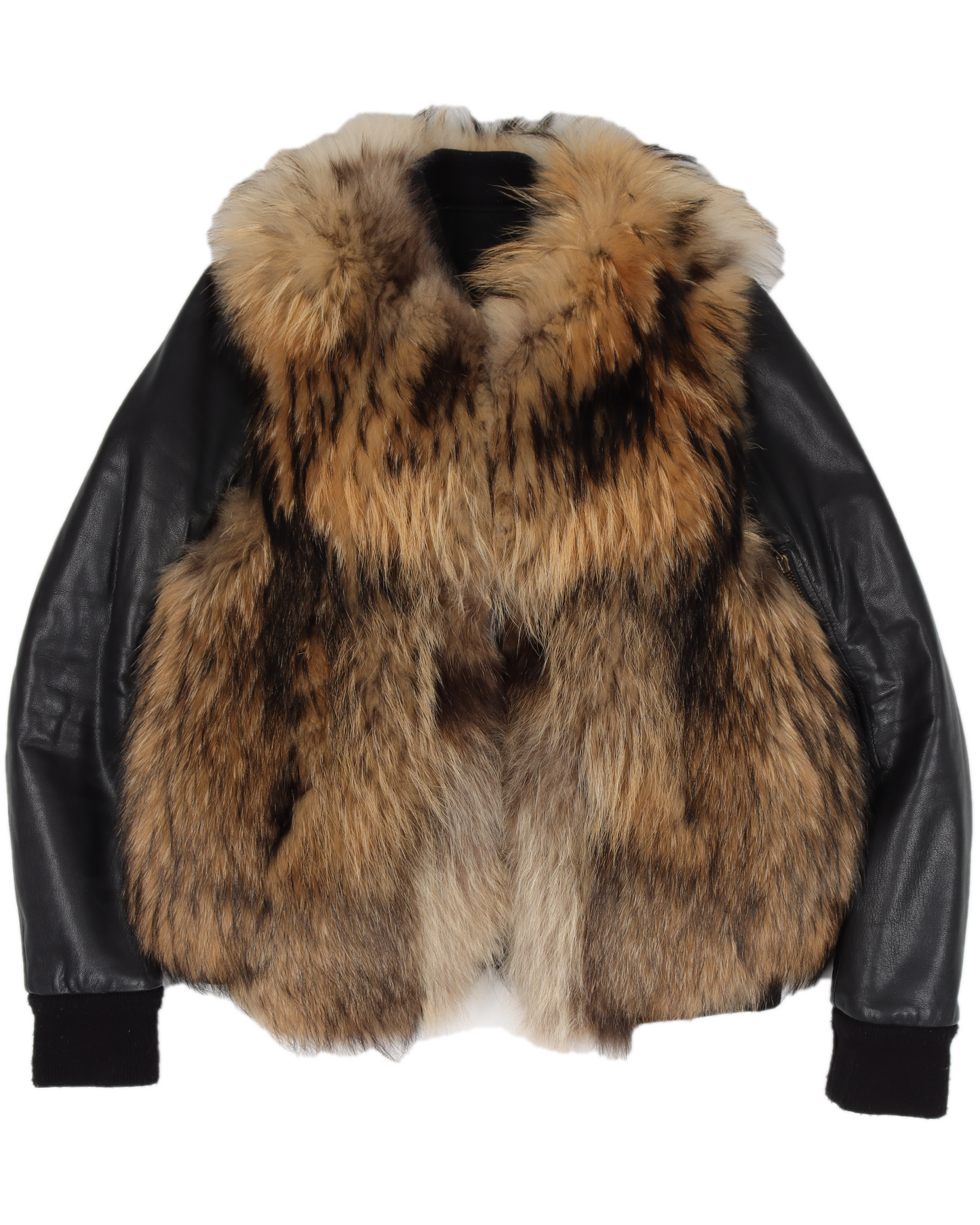Raccoon Fur Bomber Leather Jacket (2010)