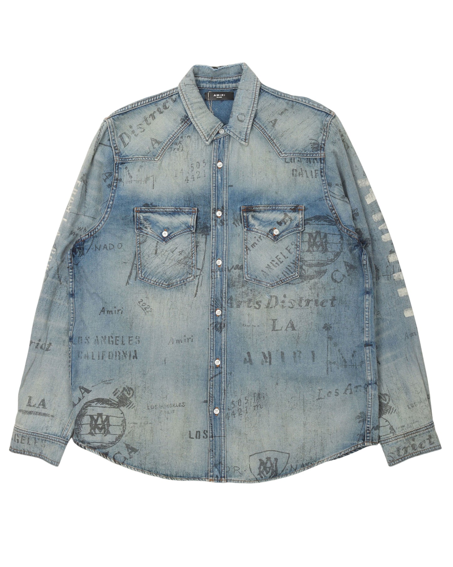 Arts District Denim Stencil Shirt
