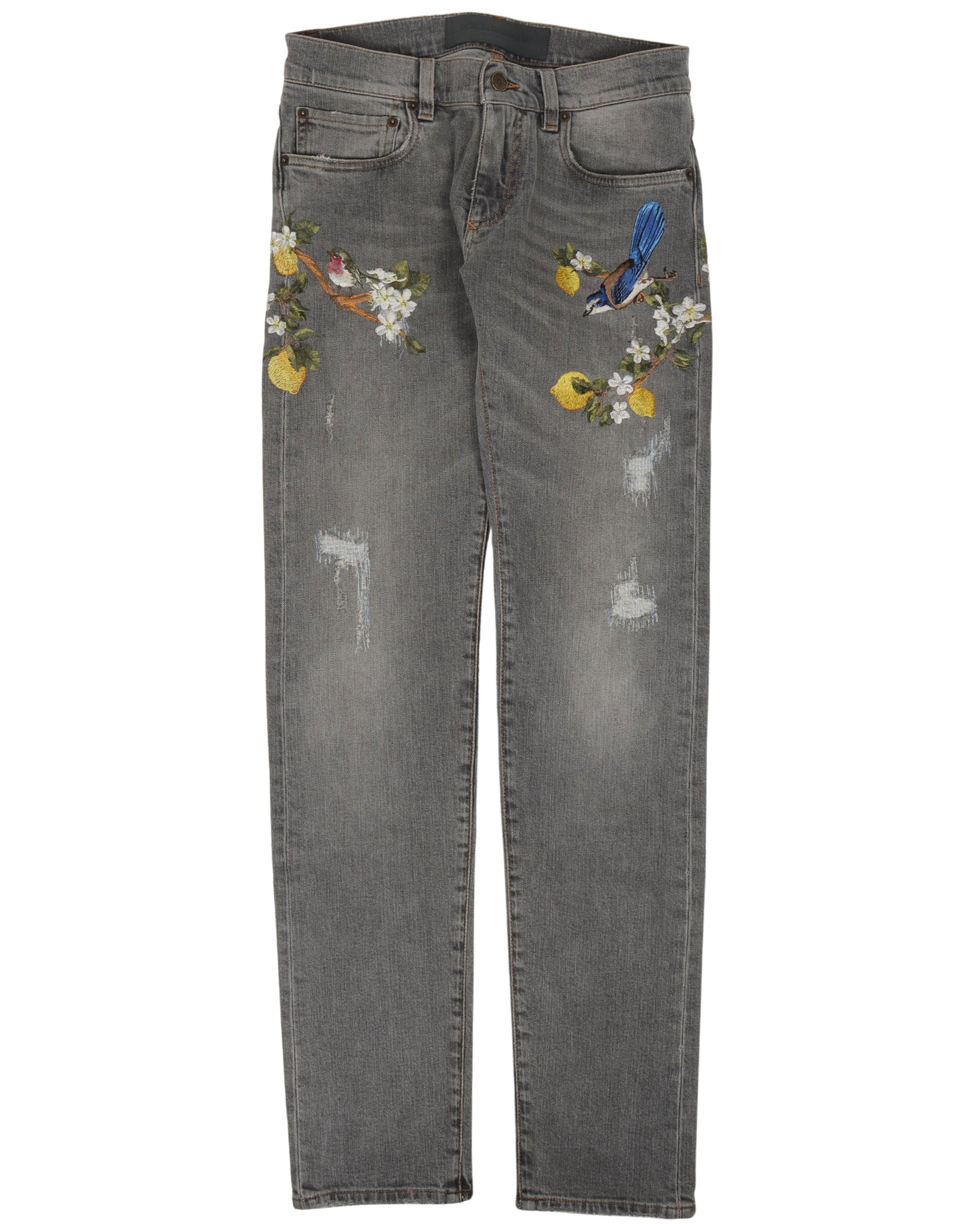 Birds and Flowers Jeans