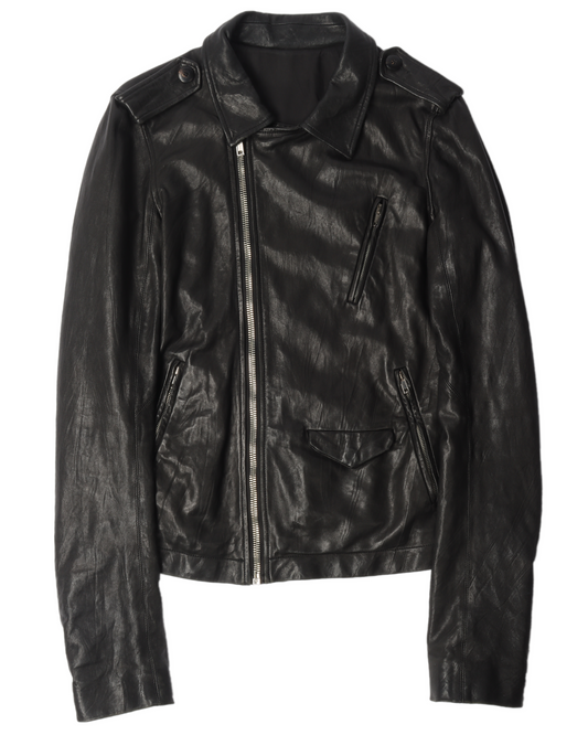 FW09 "CRUST" Hammered Lamb Leather Stooges Jacket