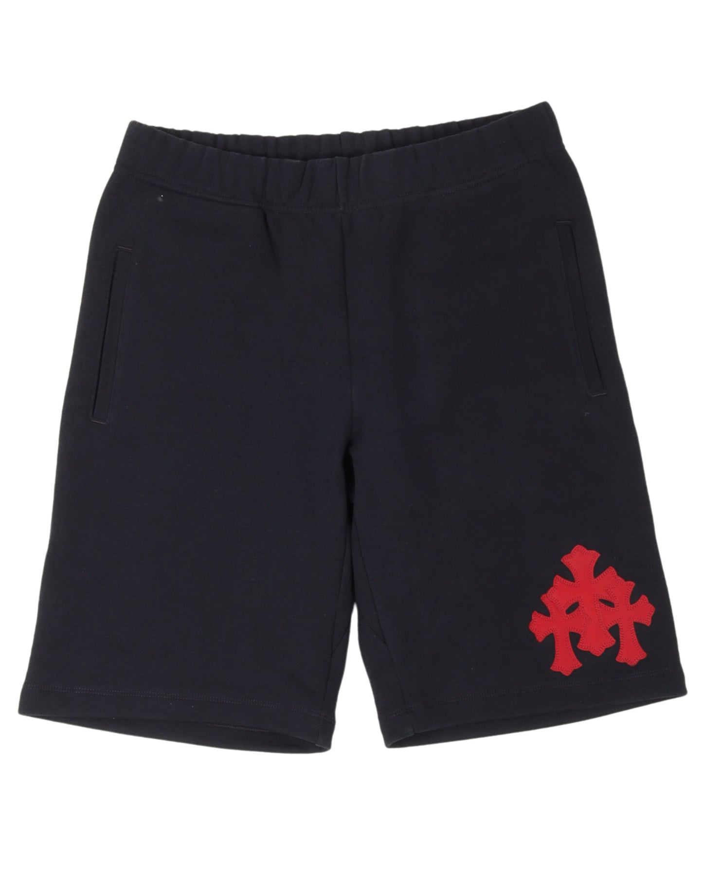 Leather Cross Patch Shorts