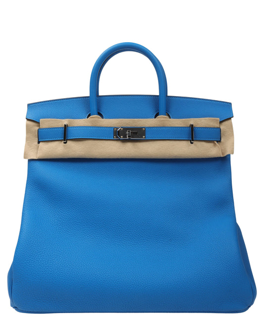 HAC 40 Togo Calfskin Bag Bleu Hydra