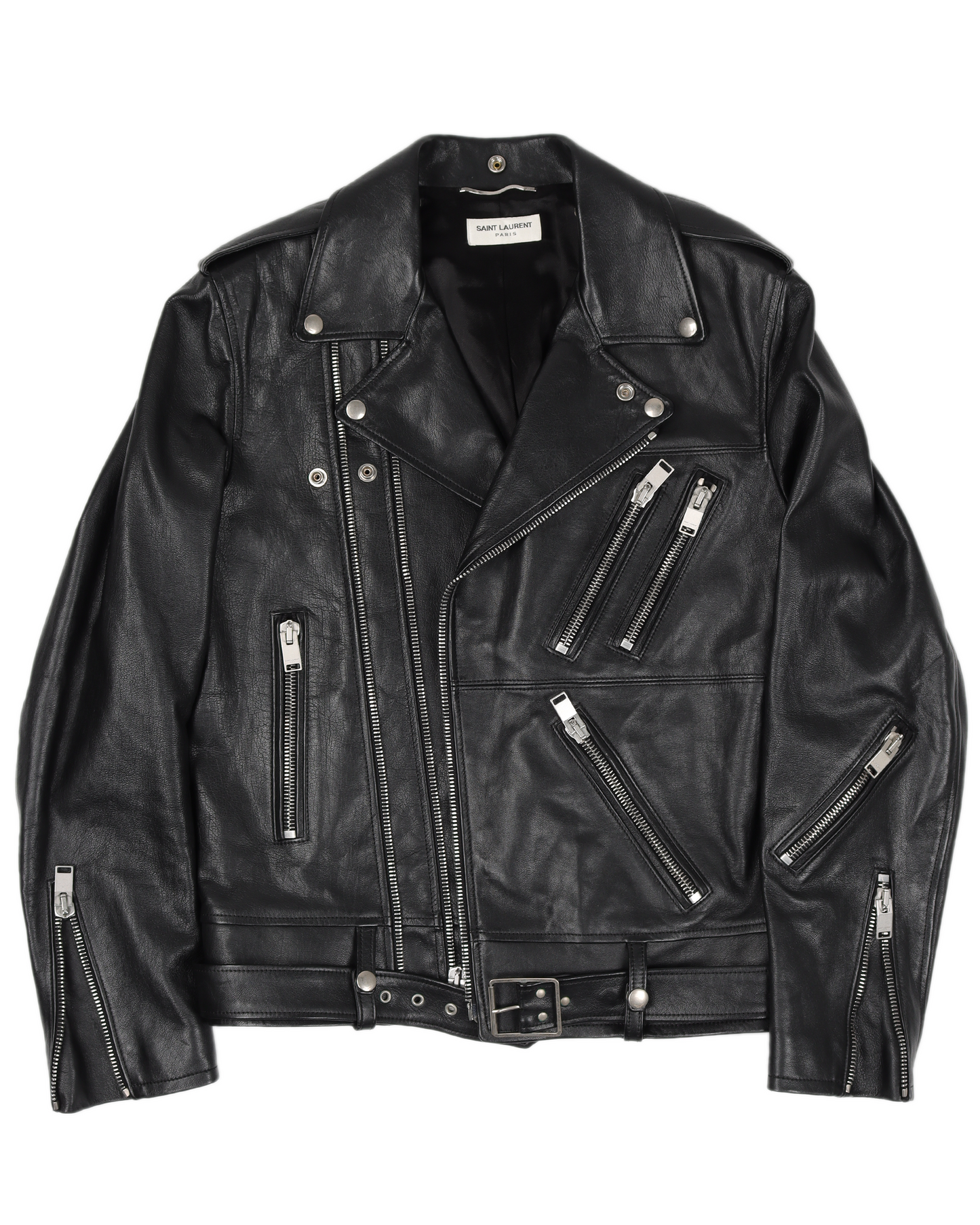 FW13 L17 Double Zip Leather Motorcycle Jacket
