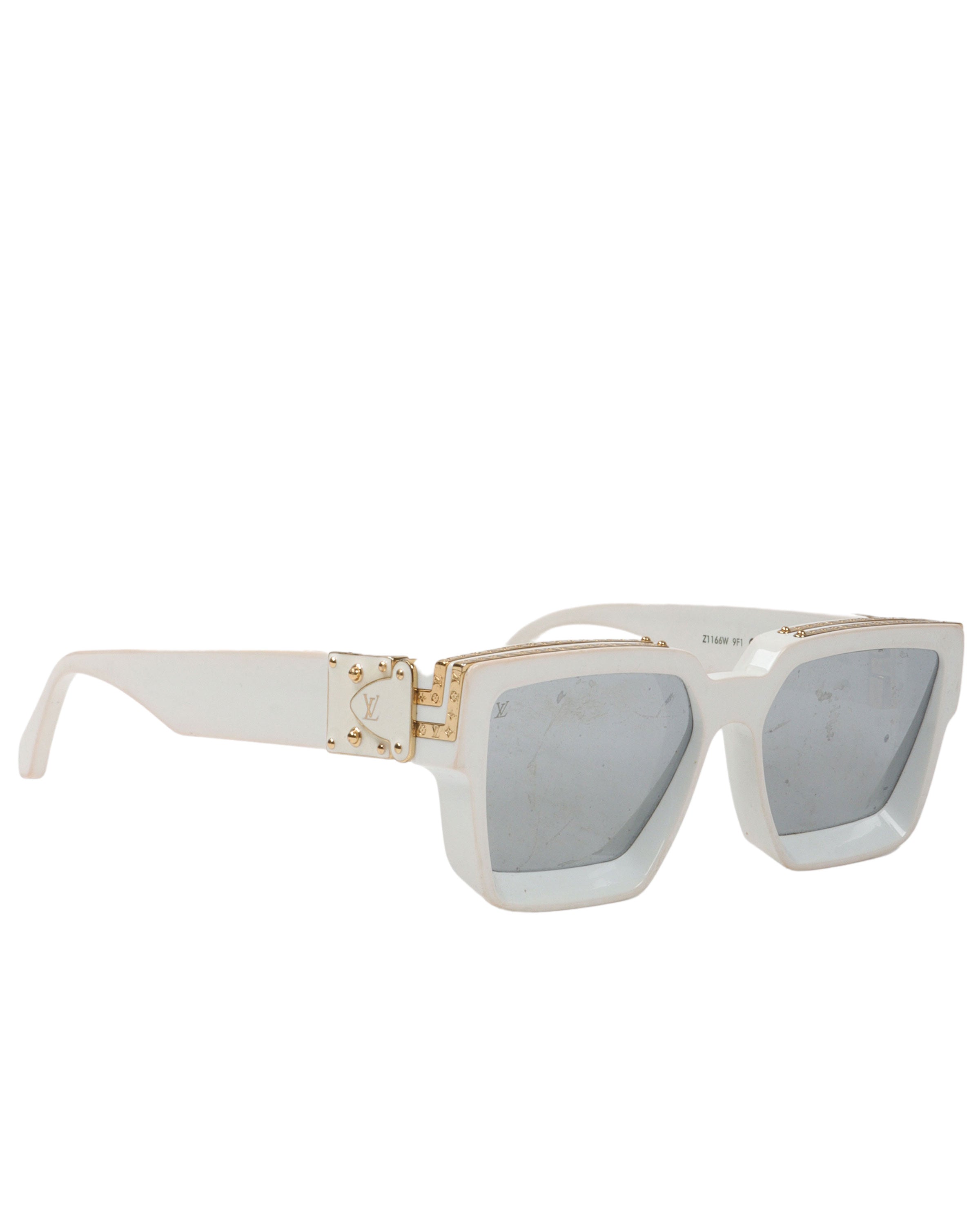 Millionaire sunglasses Louis Vuitton White in Plastic - 13536820