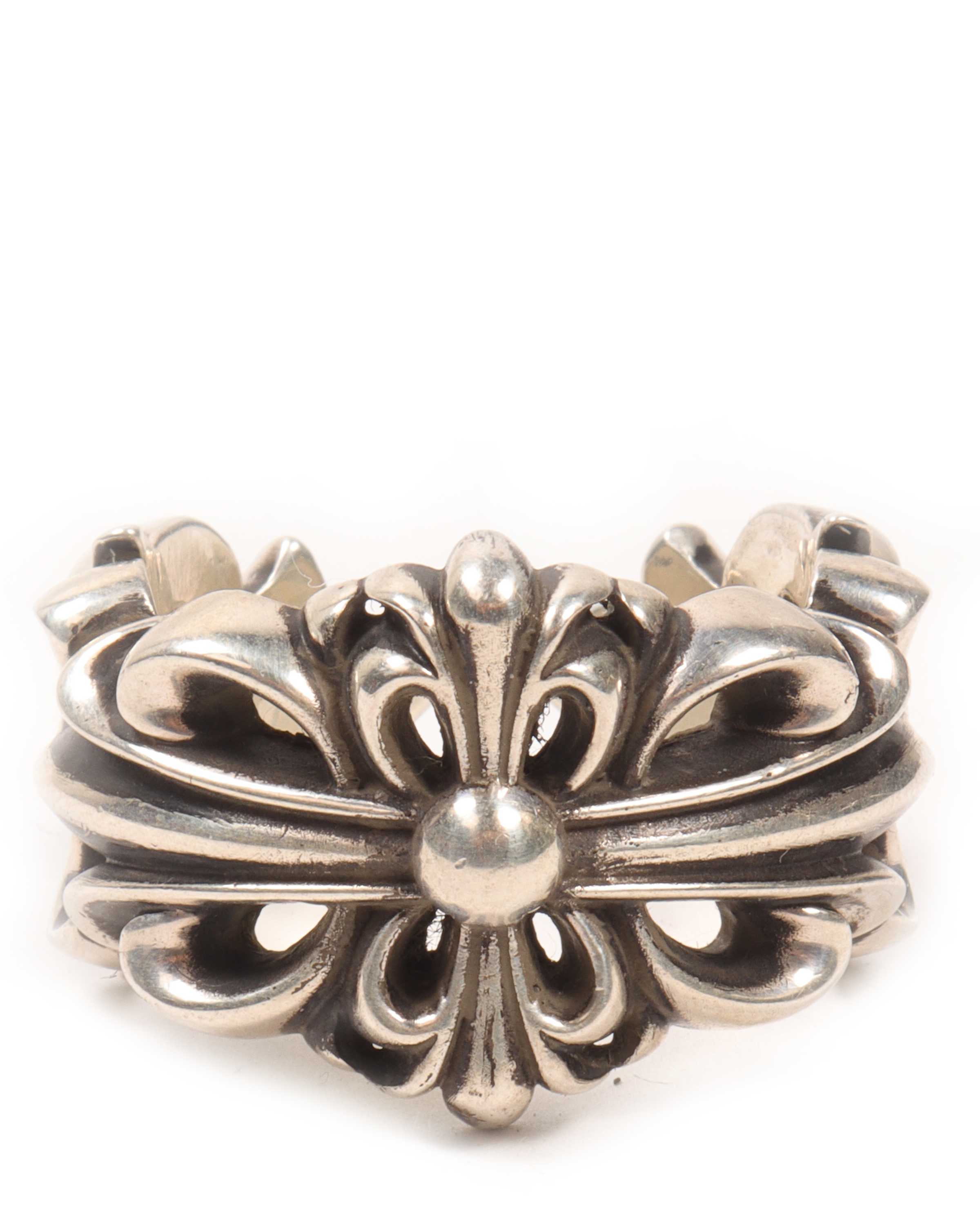 Chrome hearts double hot sale floral ring