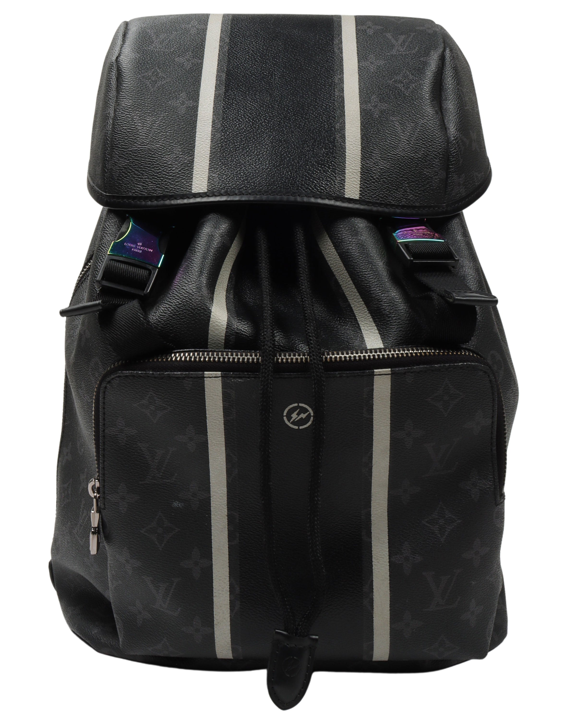 fragment louis vuitton backpack Louis Vuitton Fragment Monogram Eclipse Black Zack Backpack