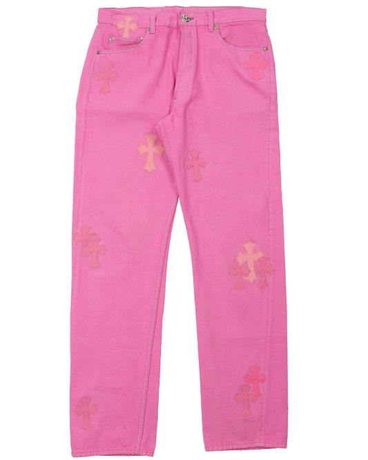 Levi's Cross Patch Denim Sex Records Neon Pink