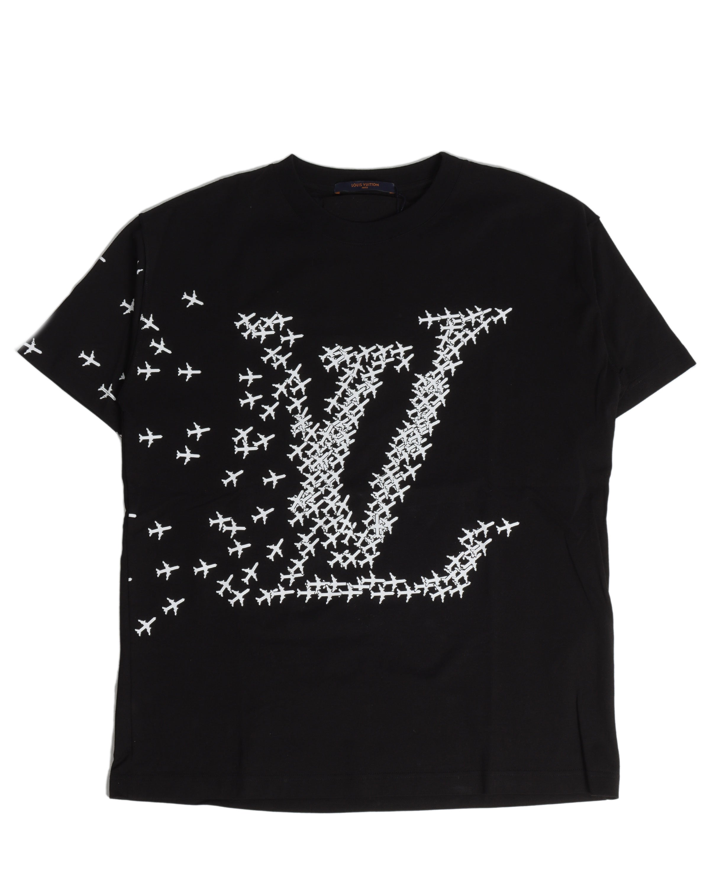 Louis Vuitton Louis Vuitton Planes Printed T Shirt Black
