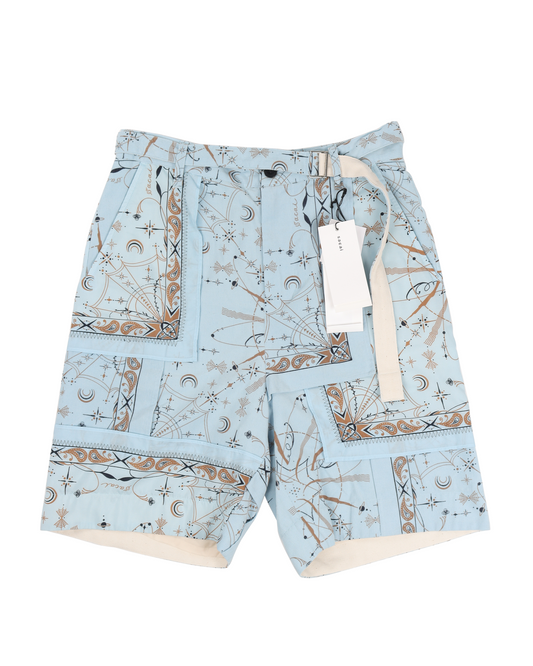 DR.WOO Paisley Cordoruy Bandana Print Shorts