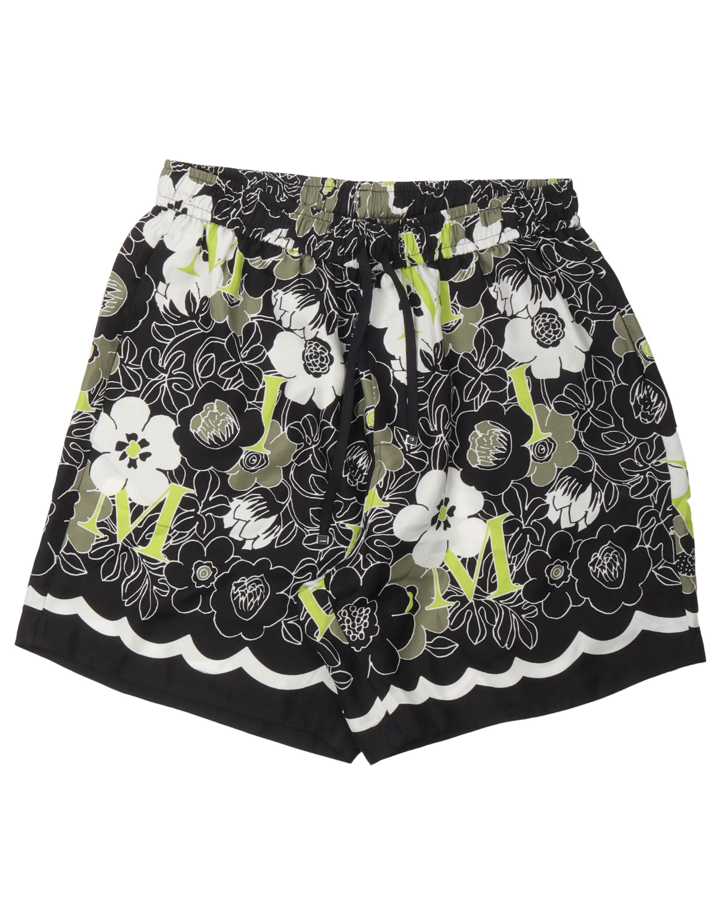 Floral Silk Shorts